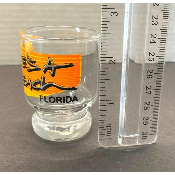 Life's a Beach Florida Shot Glass Travel Souvenir Footed Shotglass - Picture 3 of 6